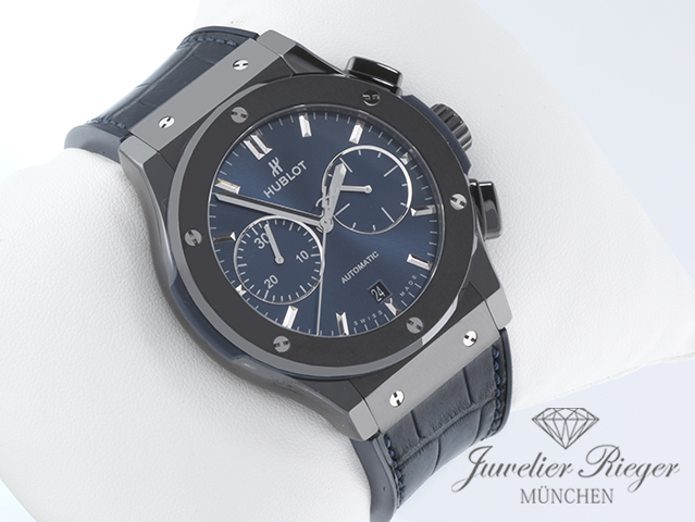 Bild 3 der Galerie: Hublot Classic Fusion Blue 45 mm 2021 Chronograph 521.CM.7170.LR Keramik Automatik