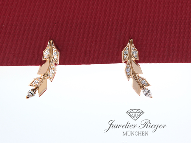 Bild 1 der Galerie: Tiffany & Co. Ohrringe Victoria Vine Rosegold 750 Diamanten 0,33 ct. Gold