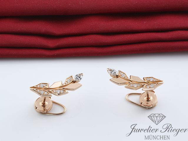 Bild 4 der Galerie: Tiffany & Co. Ohrringe Victoria Vine Rosegold 750 Diamanten 0,33 ct. Gold