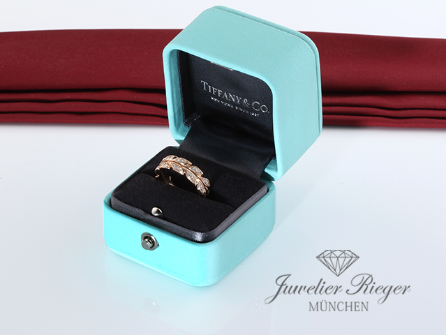 Bild 5 der Galerie: Tiffany & Co.  Ring Victoria Vine Roségold 750 Diamanten 0,38 ct. Gr. 52 Gold
