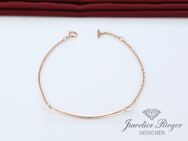 Bild 4 der Galerie: Tiffany & Co. T Smile Armband Rosegold 750 Gr Medium Diamanten 0,12ct Brillanten