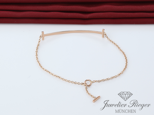 Bild 5 der Galerie: Tiffany & Co. T Smile Armband Rosegold 750 Gr Medium Diamanten 0,12ct Brillanten