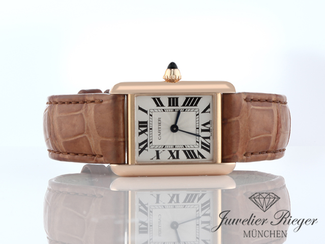 Bild 4 der Galerie: Cartier Tank Louis Kleines Modell Rosegold 750 2020 WGTA0010 Handaufzug Gold