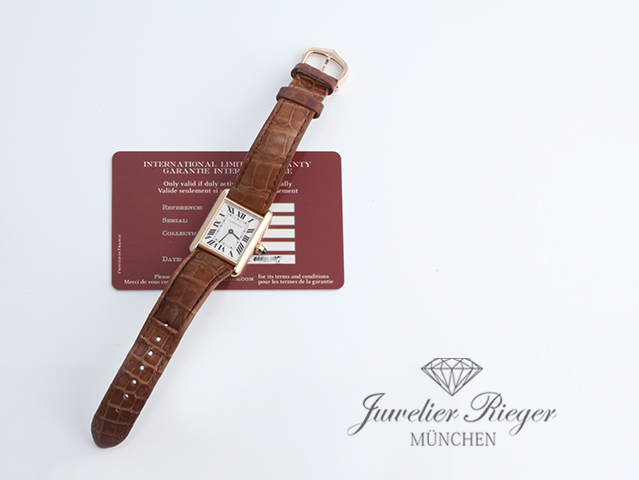 Bild 7 der Galerie: Cartier Tank Louis Kleines Modell Rosegold 750 2020 WGTA0010 Handaufzug Gold
