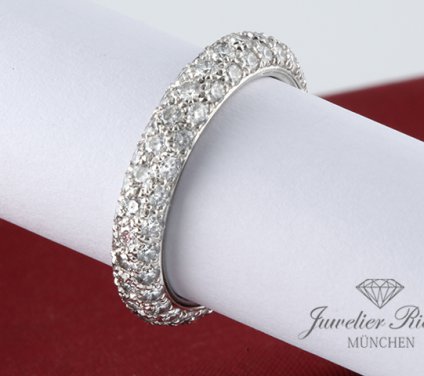 . Tiffany & Co. Ring Etoile three-row Platin 950 Gr. 52,5 Diamanten 1,62 ct. 2022