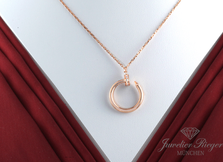 Image 1 of gallery: Cartier Collier Juste un Clou Rosegold 750 2018 Diamanten B7224887 Gold Kette