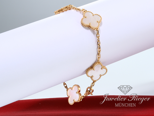 Bild 2 der Galerie: Van Cleef & Arpels Armband Vintage Alhambra Gold 750 Perlmutt 2018 VCARA41800