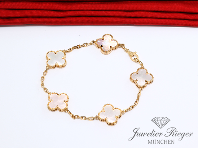 Bild 3 der Galerie: Van Cleef & Arpels Armband Vintage Alhambra Gold 750 Perlmutt 2018 VCARA41800