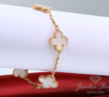 . Van Cleef & Arpels Armband Vintage Alhambra Gold 750 Perlmutt 2018 VCARA41800