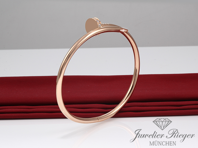 Bild 4 der Galerie: Cartier Armreif Juste un Clou Rosegold 750 Diamanten Gr 19 2017 B6048517 Gold