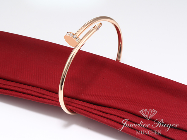 Bild 1 der Galerie: Cartier Armreif Juste un Clou Rosegold 750 Diamanten Gr 19 2017 B6048517 Gold