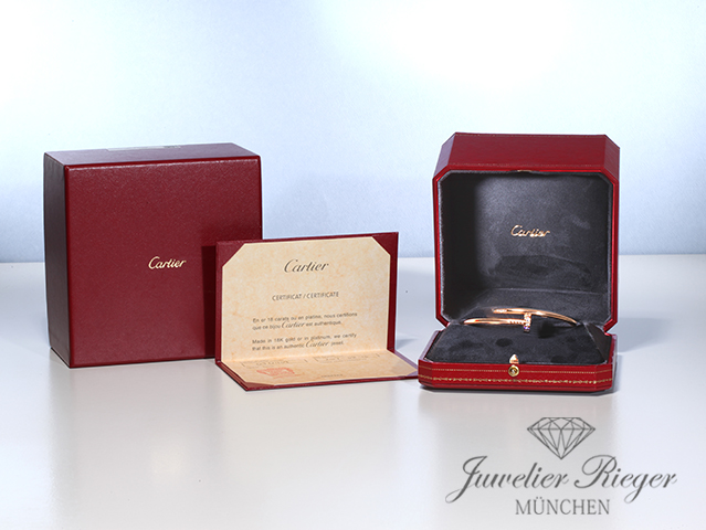Bild 6 der Galerie: Cartier Armreif Juste un Clou Rosegold 750 Diamanten Gr 19 2017 B6048517 Gold