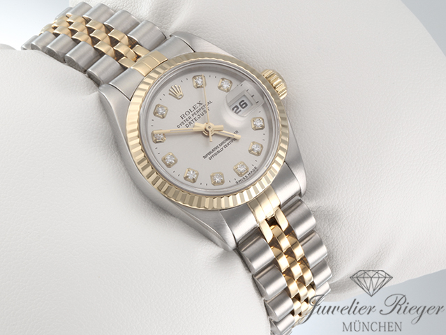 Bild 3 der Galerie: Rolex Lady Datejust Edelstahl Gelbgold 750 2000 Diamanten Automatik Gold Stahl