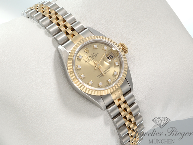 Bild 3 der Galerie: Rolex Lady Datejust Edelstahl Gelbgold 750 1995 LC100 Diamanten Automatik Gold Stahl