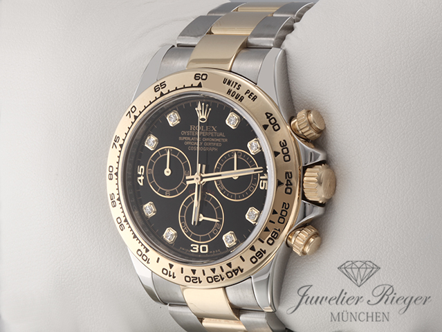 Bild 2 der Galerie: Rolex Daytona 116503 2018 Stahl Gelbgold 750 Diamanten Chronograph Automatik
