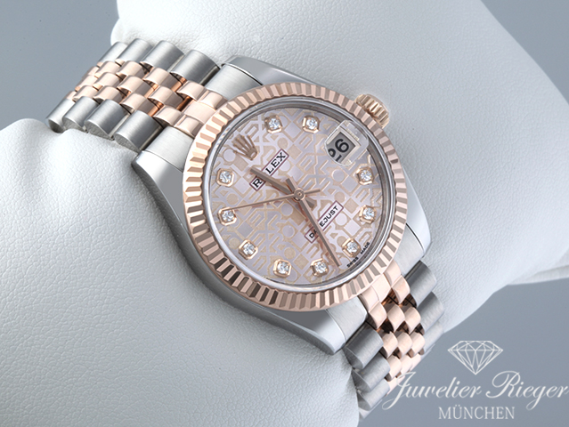 Bild 3 der Galerie: Rolex Medium Datejust 31 mm 178271 Edelstahl Rosegold 750 Diamanten Gold
