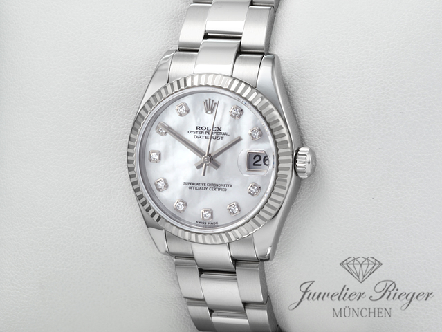 Bild 2 der Galerie: Rolex Datejust 31 Medium 178274 Diamanten Perlmutt Stahl Weissgold 750 Automatik