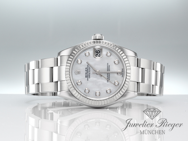 Bild 4 der Galerie: Rolex Datejust 31 Medium 178274 Diamanten Perlmutt Stahl Weissgold 750 Automatik