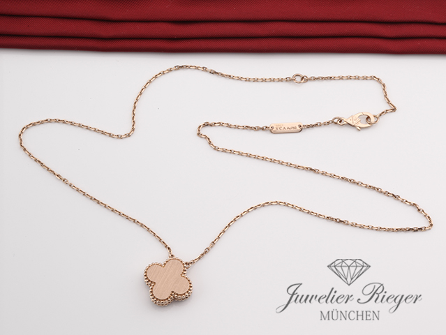 Bild 3 der Galerie: Van Cleef & Arpels Collier Vintage Alhambra Rosegold 750 Holiday Edition 2017