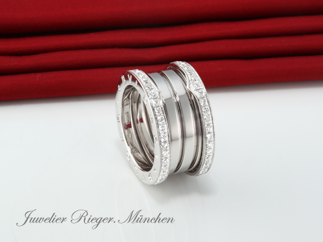 Bild 2 der Galerie: Bulgari Ring B-Zero 1 4-Band Weissgold 750 Diamanten  1,24 ct. Gr 53 Gold