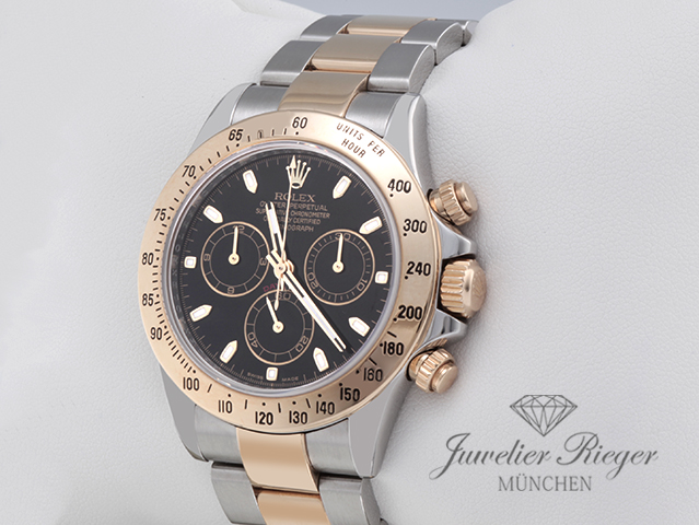 Bild 2 der Galerie: Rolex Daytona 116523 Stahl Gelbgold 750 2007 Rehaut Chronograph Automatik Gold