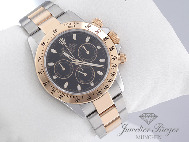 Bild 3 der Galerie: Rolex Daytona 116523 Stahl Gelbgold 750 2007 Rehaut Chronograph Automatik Gold