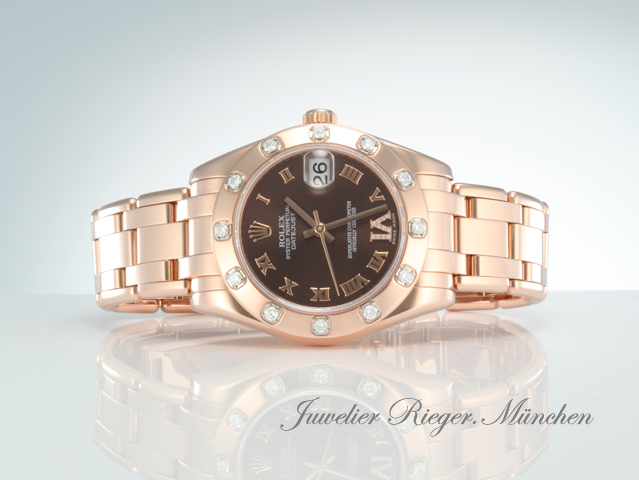 Bild 4 der Galerie: Rolex Pearlmaster 34 81315 2021 Roségold 750 Diamanten Automatik Gold