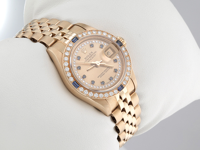 Bild 3 der Galerie: Rolex Lady Datejust Gelbgold 750 1994 69088 Diamanten Saphire Automatik Gold