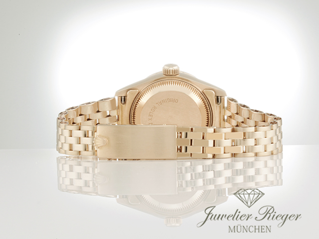 Bild 6 der Galerie: Rolex Lady Datejust Gelbgold 750 1994 69088 Diamanten Saphire Automatik Gold