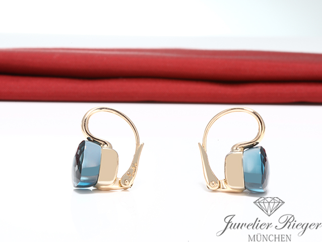 Bild 4 der Galerie: Pomellato Ohrringe Nudo Rosegold Weissgold 750 London Blautopas Gold Damen