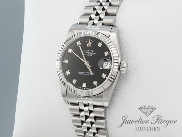 Bild 2 der Galerie: Rolex Medium Datejust 31 mm Stahl Weissgold 750 Diamanten Automatik Gold
