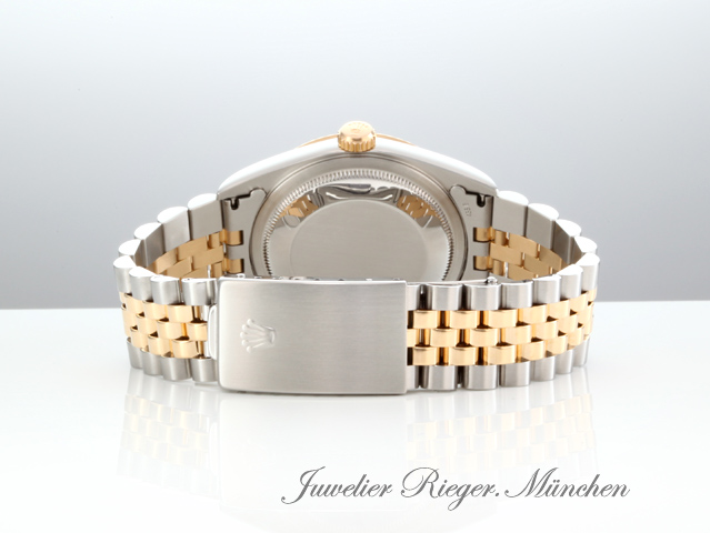 Bild 6 der Galerie: Rolex Datejust 36 mm 16233 1998 Diamanten Stahl Gelbgold 750 Automatik Gold