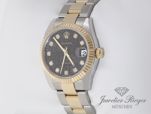 Bild 2 der Galerie: Rolex Medium Datejust 31 mm 178273 Edelstahl Gelbgold 750 Diamanten Gold Stahl