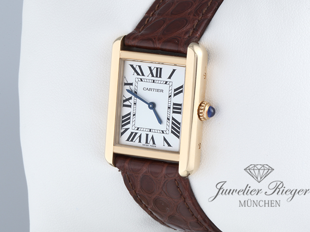 Bild 2 der Galerie: Cartier Lady Tank Solo Edelstahl Gelbgold 750 2019 W5200002 Stahl Gold Damen
