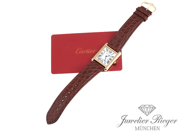 Bild 7 der Galerie: Cartier Lady Tank Solo Edelstahl Gelbgold 750 2019 W5200002 Stahl Gold Damen