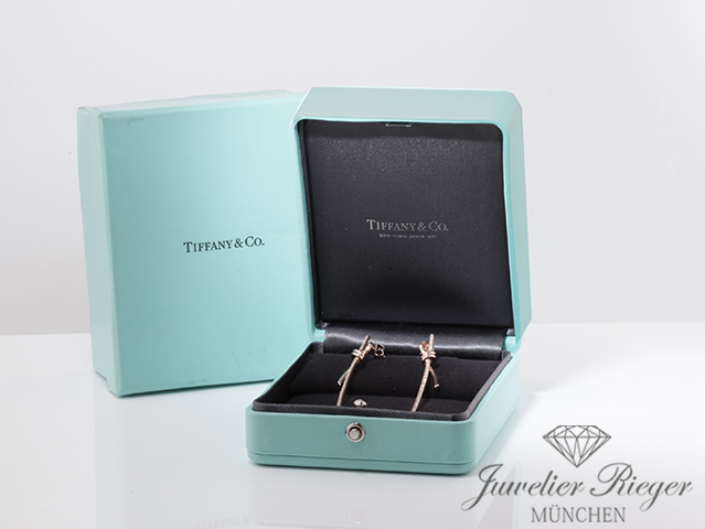 Bild 5 der Galerie: Tiffany & Co. Ohrringe Knot Rosegold 750 Diamanten Brillanten Gold Ohrstecker