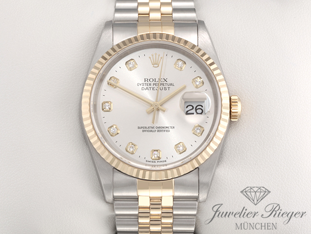 Rolex Datejust 36 mm 16233 1996 Diamanten Stahl Gelbgold 750 Automatik Gold Rolex Datejust 36 mm 16233 1996 Diamanten Stahl Gelbgold 750 Automatik Gold