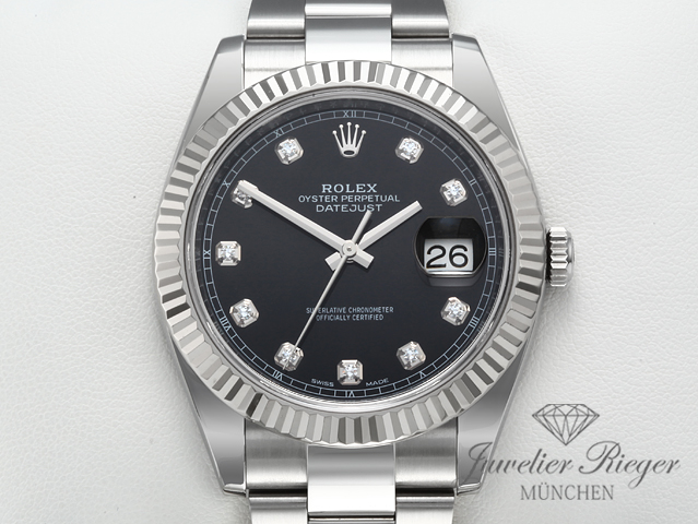 Bild 1 der Galerie: Rolex Datejust 41 126334 2018 Stahl Weissgold 750 Diamanten Automatik