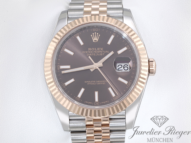 Bild 1 der Galerie: Rolex Datejust 41 126331 2017 Edelstahl Rosegold 750 Rolex-Service 2026 Automatik