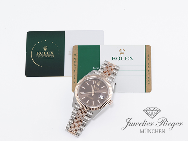Bild 7 der Galerie: Rolex Datejust 41 126331 2017 Edelstahl Rosegold 750 Rolex-Service 2026 Automatik