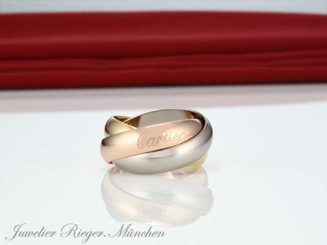 Bild 2 der Galerie: Cartier Ring Trinity Gelbgold Weissgold Rosegold 750 Gr 58 ca. 5,1 mm breit Gold