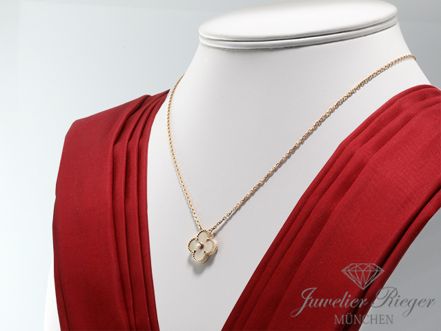 Bild 3 der Galerie: Van Cleef & Arpels Collier Vintage Alhambra Gelbgold 750 Holiday Edition 2018