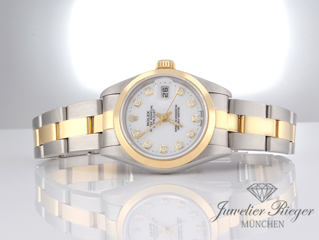 Bild 3 der Galerie: Rolex Lady Datejust 2001 LC100 Edelstahl Gelbgold 750 Diamanten Automatik Gold Stahl Damen