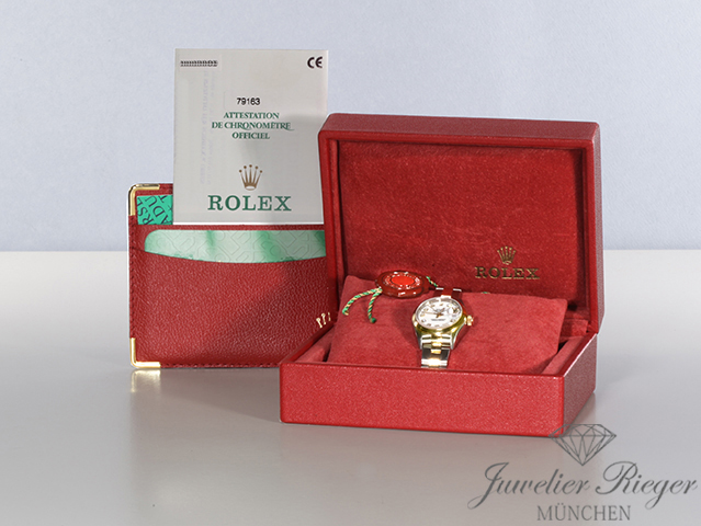 Bild 6 der Galerie: Rolex Lady Datejust 2001 LC100 Edelstahl Gelbgold 750 Diamanten Automatik Gold Stahl Damen