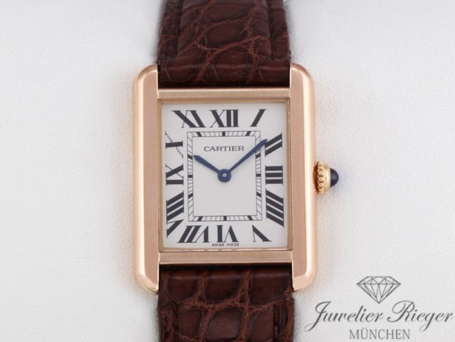 Bild 1 der Galerie: Cartier Lady Tank Solo Edelstahl Rosegold 750 2018 W5200024 Stahl Gold Damen