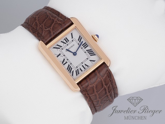 Bild 2 der Galerie: Cartier Lady Tank Solo Edelstahl Rosegold 750 2018 W5200024 Stahl Gold Damen