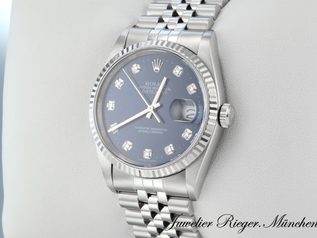 Bild 2 der Galerie: Rolex Datejust 36 mm 16234 1998 Stahl Weissgold 750 Diamanten Automatik