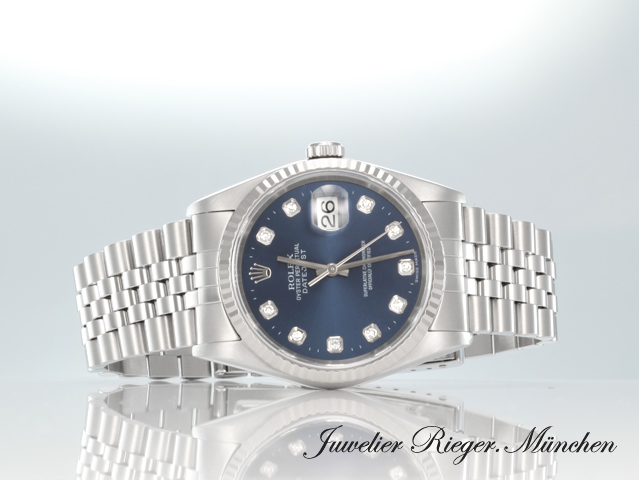 Bild 4 der Galerie: Rolex Datejust 36 mm 16234 1998 Stahl Weissgold 750 Diamanten Automatik