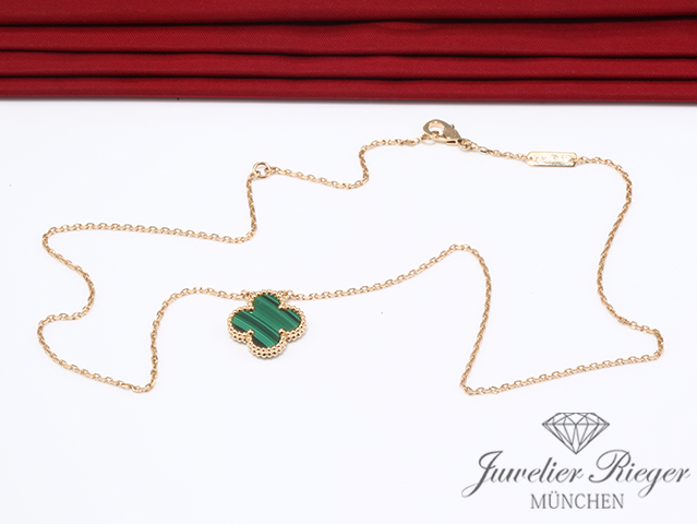 Bild 5 der Galerie: Van Cleef & Arpels Collier Vintage Alhambra Gelbgold 750 Malachit VCARO9VA00
