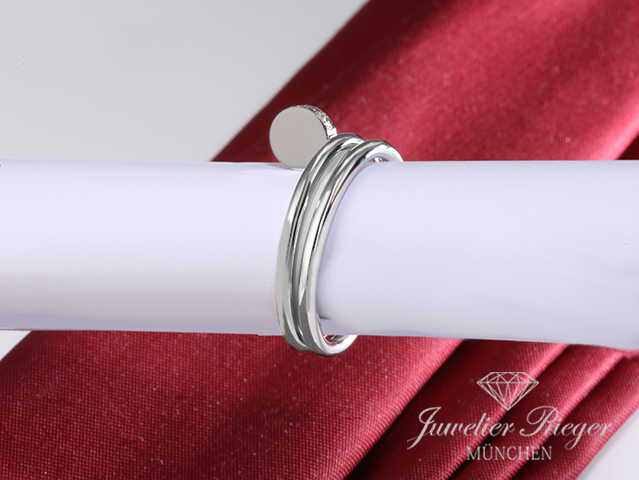 Bild 3 der Galerie: Cartier Ring Juste un Clou Doppelt Weissgold 750 Diamanten 2021 Gr 51 B4211052